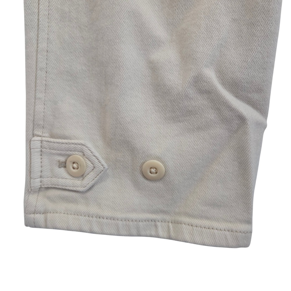 Wilfred Free Aritzia Cream High Waisted Button Fly Cargo Pants Womens 6 Utility - Picture 9 of 10
